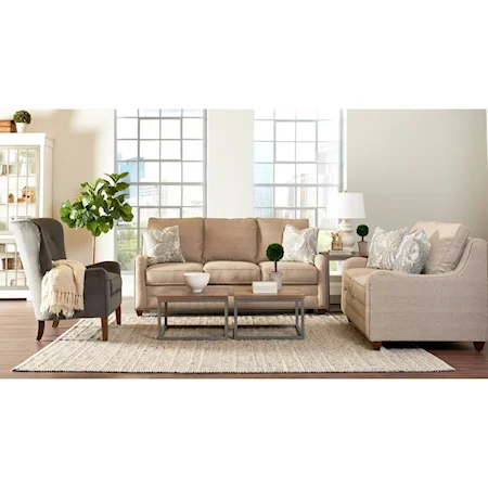 Casual Living Room Group with Sofa Sleeper